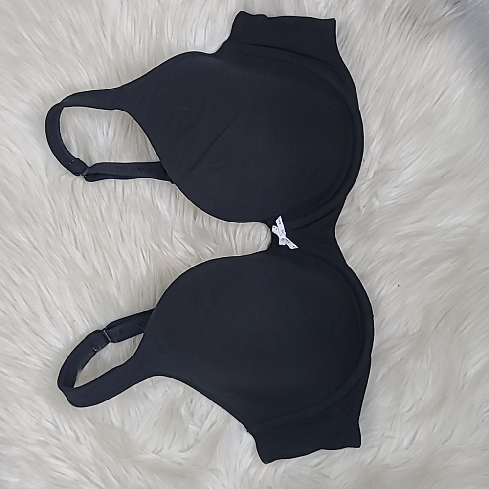 Cacique Bra Size 42C Black  Everyday Basic Full Coverage Lightly Padded Cotton